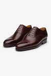 Bridlen_Maroon Straight Tip Oxford Shoes  _Online_at_Aza_Fashions