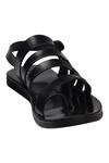 Rajesh Pratap Singh_Black Handmade Caged Strap Sandals _Online_at_Aza_Fashions