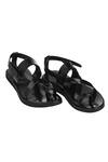 Buy_Rajesh Pratap Singh_Black Criss Cross Strap Sandals_at_Aza_Fashions
