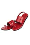 Buy_Rajesh Pratap Singh_Red Handmade Khadau Sandals  _at_Aza_Fashions