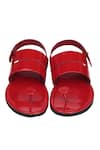 Shop_Rajesh Pratap Singh_Red Handmade Khadau Sandals  _at_Aza_Fashions