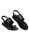 Buy Rajesh Pratap Singh Black Handmade Khadau Sandals at Aza Fashions Buy_Rajesh Pratap Singh_Black Handmade Khadau Sandals _at_Aza_Fashions
