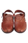 Shop_Rajesh Pratap Singh_Brown Handmade Textured Peshawaris _at_Aza_Fashions