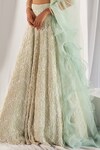 Buy_Cherie D_Green Silk Embroidery Round Bridal Lehenga Set _Online_at_Aza_Fashions