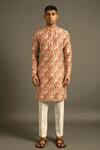 Dhruv Vaish_Multi Color Cotton Silk Chanderi Printed Kurta Set  _Online_at_Aza_Fashions