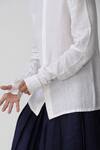 Shop_Rajesh Pratap Singh_White Handloom Linen Shirt _Online_at_Aza_Fashions