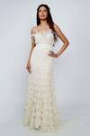 Buy Geisha Designs White Sweetheart Neck Reagan Fringe Bandeau Gown at Aza Fashions Buy_Geisha Designs_White Sweetheart Neck Reagan Fringe Bandeau Gown _at_Aza_Fashions