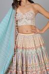 Shop Geisha Designs Multi Color Embroidered Lehenga Set at Aza Fashions Shop_Geisha Designs_Multi Color Embroidered Lehenga Set _at_Aza_Fashions