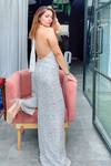 Geisha Designs White Halter Trinity Sequin Backless Jumpsuit at Aza Fashions Geisha Designs_White Halter Trinity Sequin Backless Jumpsuit _at_Aza_Fashions