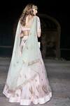 Shop_Prathyusha Garimella_Green Pastel Pink Lehenga Set_at_Aza_Fashions