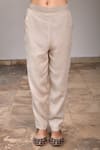 Shop_Linen Bloom_Beige Pure Linen Pants _at_Aza_Fashions