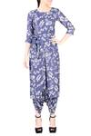 Soup by Sougat Paul_Purple Printed Dhoti Jumpsuit For Women_Online_at_Aza_Fashions