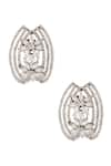 Buy_Khushi Jewels_Silver Plated Crystal Stud Earrings_at_Aza_Fashions