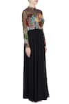 Huemn_Black Embroidered Gown  _Online_at_Aza_Fashions