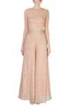 Shop_Ayesha Aejaz_Peach Embellished Overlay Jumpsuit  _Online_at_Aza_Fashions