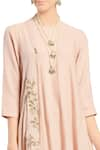 Neha & Tarun_Pink Light Drape Kurta _Online_at_Aza_Fashions