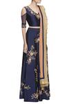 Neha Mehta Couture_Blue Zari Lehenga Set For Women_Online_at_Aza_Fashions