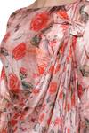 Buy_Nautanky_Red Floral Printed Lehenga And Drape Jacket_Online_at_Aza_Fashions