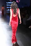 Shop_Narendra Kumar_Red Embellished Draped Gown  _at_Aza_Fashions