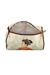 Buy_Puneet Gupta_Beige Shah Jahan Print Travel Pouch _Online_at_Aza_Fashions