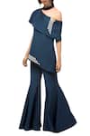 Buy_Limerick by Abirr N' Nanki_Blue Bell Bottom Jumpsuit _at_Aza_Fashions