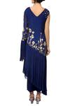 Shop_Limerick by Abirr N' Nanki_Blue Asymmetric Kurta And Pant Set_at_Aza_Fashions