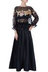 Buy_Bhairavi Jaikishan_Black Pleated Lehenga Set_at_Aza_Fashions