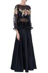 Bhairavi Jaikishan_Black Pleated Lehenga Set_Online_at_Aza_Fashions