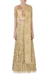 Shop_Bhairavi Jaikishan_Beige Silk Embroidered Lehenga Set_Online_at_Aza_Fashions