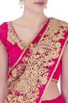 Buy_Bhairavi Jaikishan_Pink Embroidered Saree With Blouse And Petticoat_Online_at_Aza_Fashions