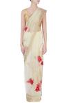 Bhairavi Jaikishan_Beige Ecru Floral Saree With Blouse-piece And Petticoat_Online_at_Aza_Fashions