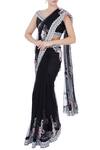 Buy Bhairavi Jaikishan Black Sequin Saree With Blouse And Petticoat at Aza Fashions Buy_Bhairavi Jaikishan_Black Sequin Saree With Blouse And Petticoat_at_Aza_Fashions