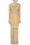 Bhairavi Jaikishan_Yellow Sequin Saree With Petticoat_Online_at_Aza_Fashions