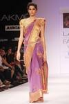 Buy_Preeti S Kapoor_Purple Net Embroidered Floral Applique And Zari Work Saree & Blouse For Women_at_Aza_Fashions