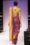Shop_Preeti S Kapoor_Purple Net Embroidered Floral Applique And Zari Work Saree & Blouse For Women_at_Aza_Fashions