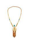 Buy_Masaya Jewellery_Multi Color Kundan Multicolored Gold Plated Necklace _at_Aza_Fashions