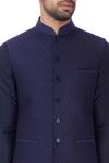 Rajesh Pratap Singh Blue Katan Quilted Floral Nehru Jacket at Aza Fashions Rajesh Pratap Singh_Blue Katan Quilted Floral Nehru Jacket_at_Aza_Fashions