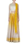 Shop_Priyanka Jain_Yellow Omber Effect Lehenga Set _Online_at_Aza_Fashions