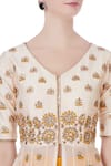 Priyanka Jain_Yellow Embroidered Kurta Lehenga Set _at_Aza_Fashions