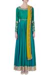 Shop_Priyanka Jain_Green Embroidered Anarkali Set For Women_Online_at_Aza_Fashions