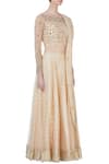 Priyanka Jain_Cream Sequin Embroidered Lehenga _Online_at_Aza_Fashions