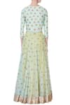 Shop_Priyanka Jain_Green And Blue Kurta Lehenga Set _at_Aza_Fashions