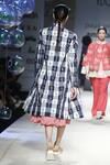 Shop_Payal Pratap_Red And White Check Midi Dress_at_Aza_Fashions