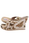 Buy_Fuchsia by aashaka mehta_White Beads, Sequins Embellished Wedges_Online_at_Aza_Fashions