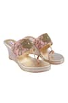 Buy_Fuchsia_Pink Embellished Bridal Wedges_at_Aza_Fashions