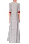 Shop_Manasi Sengupta_Grey Embroidered Maxi Dress  _at_Aza_Fashions