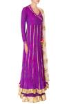 Priyanka Singh_Purple Embroidered Anarkali With Dupatta  _Online_at_Aza_Fashions