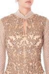 Priyanka Singh_Beige Swarovski Stone Work Anarkali  _at_Aza_Fashions