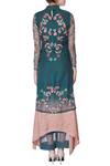 Shop_Incheetape_Blue Teal Zardozi Kurta And Palazzo Pants _at_Aza_Fashions