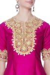 Preeti S Kapoor_Pink Embroidered Kurta Sharara Set_at_Aza_Fashions